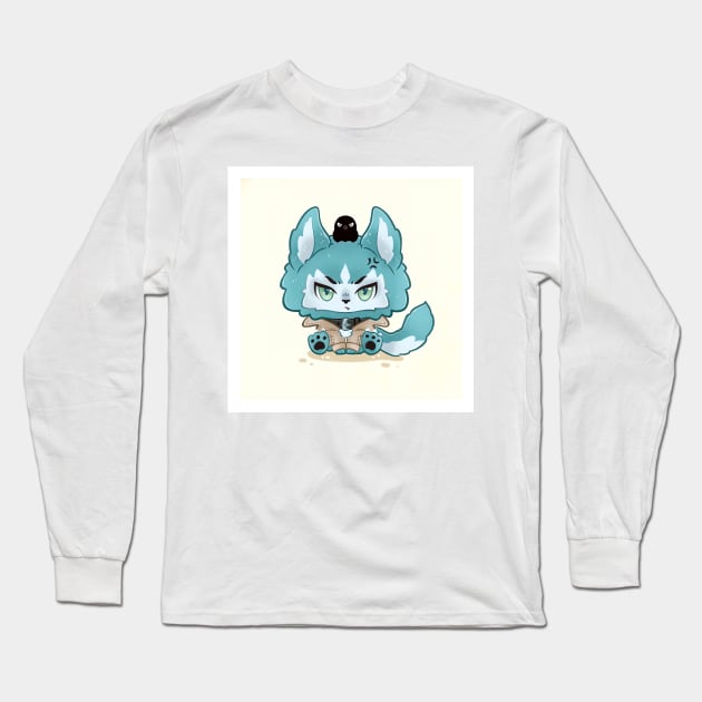 Naughty Wolf Long Sleeve T-Shirt by FlynnMG